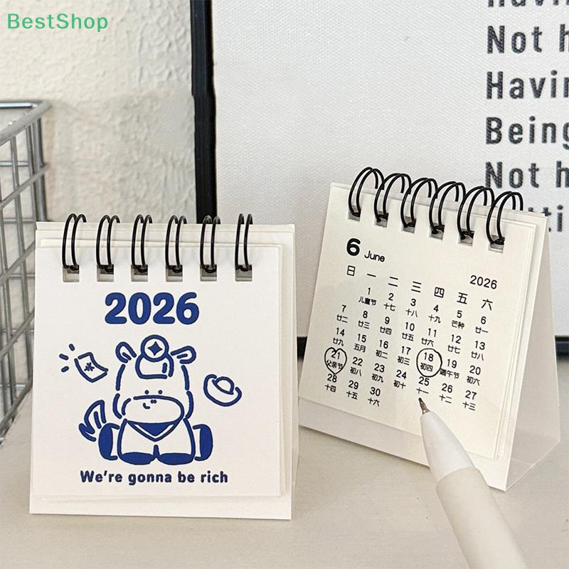 2026 Year Mini Desk Calendar Creative Student Plan Desktop Check-in Desk Calendar Ornaments