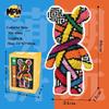 46cm Fluid Art Bear Building Blocks Kawaii Violent Bear Half Anatomy Bear Brick Figure Model Mini Bricks Toys for Birthday Gift