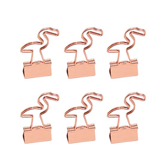 6Pcs Metal Paper Clips Cute Animal Shape Binder Clamps for School Office Colorful Document Photo Holders