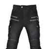 Mens Winter Motorcycle Riding Jeans With Reinforced Padding Warm Cotton Blend Biker Pants Cold Weather