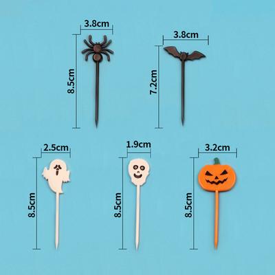 10 ks/sáček Halloweenské párátka Dýně Duch Netopýr Ovocná vidlička Dezert Koktejl Dort Dekorace Párátka Halloweenská párty potřeba