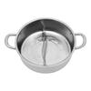 28cm Stainless Steel Hot Pot with Divider Pot with Glass Lid Hot Pot with Spoon/ Leaky Spoon
