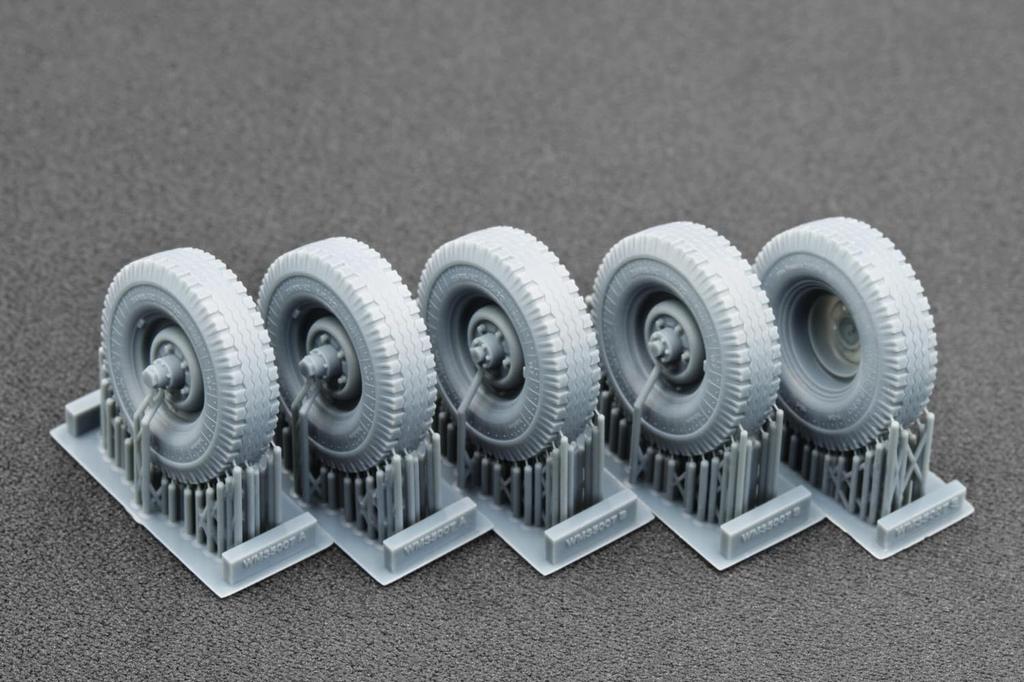 Wheel Set Plastic Model Parts SCXWM35007 Scale-X 1/35 UAZ-469 (5 pieces) (for Trumpeter) (Military Vehicle)