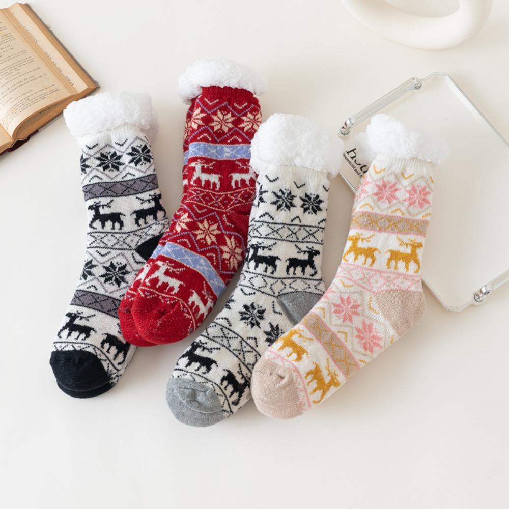 Warm Thermal Lining Non-Slip Floor Socks Anti-Slip Grip Thermal Winter Socks Winter Season