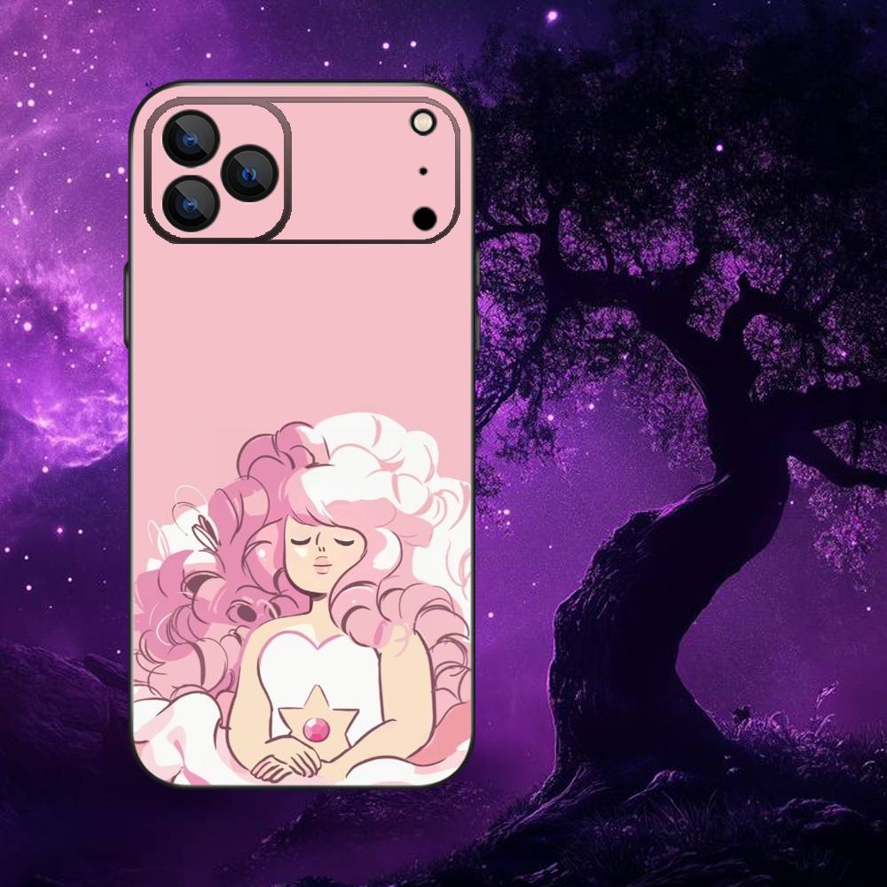 

Cartoon S-Steven Universe Phone Case For iPhone 17,16,15,14,13,12,Pro,Max,Plus,E,SE4,Air,Mini Black Soft Box iPhone13mini