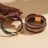 Leather Diamond Cross Multi-layer Magnetic Bracelet Autumn and Winter Personality Hip-hop Niche Jewelry