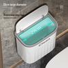 Wall-Mounted Large Capacity Flip-Lid Trash Can with Pressure Ring
