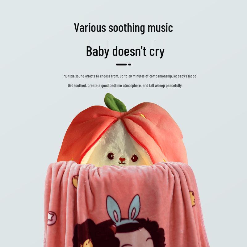 Strawberry Bunny Carrot Doll: Musical Light-Up Toy