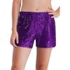 Mädchen Elastischer Bund Glänzende Pailletten Shorts Jazz Dance Cheerleading Auftritt Wettbewerb Unterteile