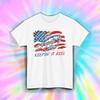Keepin It Reel Patriotic Fishing Funny American Flag 4th Of July Tee S-5XL