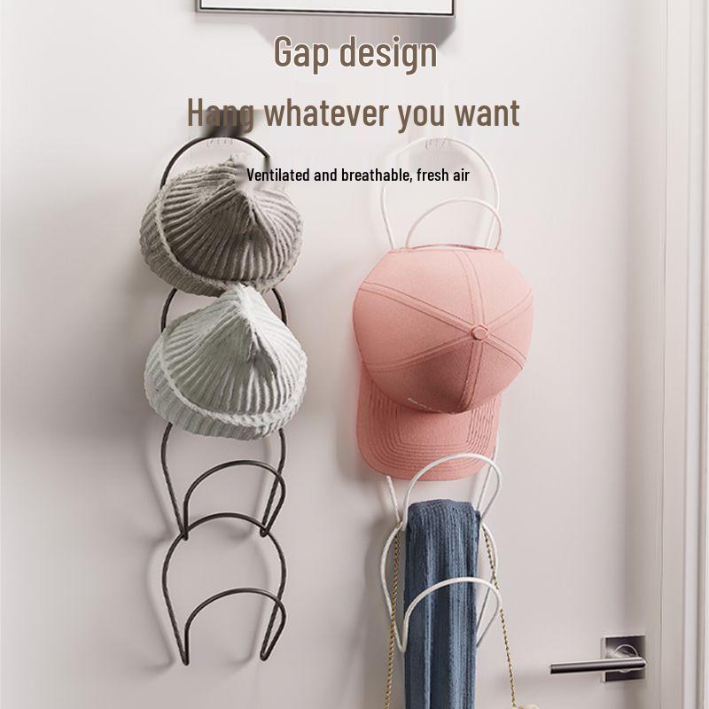Wall-Mounted Hat & Scarf Holder for Bedroom or Dorm