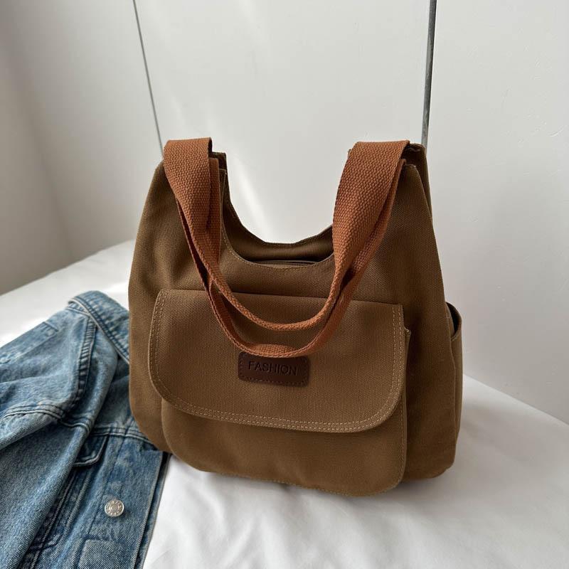 Large Capacity Canvas Tote Bag Street Fashion Casual Simple Style