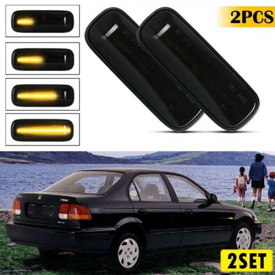 

4x Sequential LED Side Marker Blinker Lights For Civic Honda CR-V Ballade Sedan