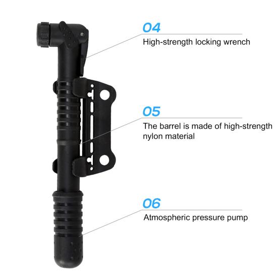 Mini Portable Ball Air Inflator Bicycle Tire Pump for Mountain Road Bike