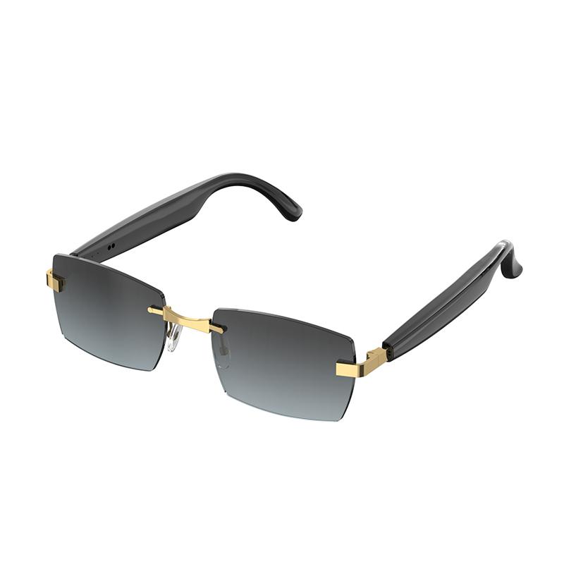 Occhiali Intelligenti Ricaricabili con Traduttore AI Sportivi Touch Chiamata Riunione Unisex Riproduzione Musicale 3D Traduzione in Tempo Reale Occhiali da Sole Bluetooth Wireless