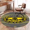 Mjallby AIF Pattern Round Rug, Indoor/Outdoor Mat, for Picnic, Gameroom, Bedroom, Office, Living Room, Home Decor Carpet, Birthday Gift
