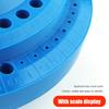 100 Holes Drill Bits Organizer Case Round Shape Drill Bit Container Scale Display 360 Degree Rotating for Drill Grinding Head