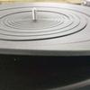 300mm Diameter Rubber Silica Gel Turntable Slip Mat Mat, Ultra-Thin, Anti-Static, Vibration-Dampening (12 Inch, Black)