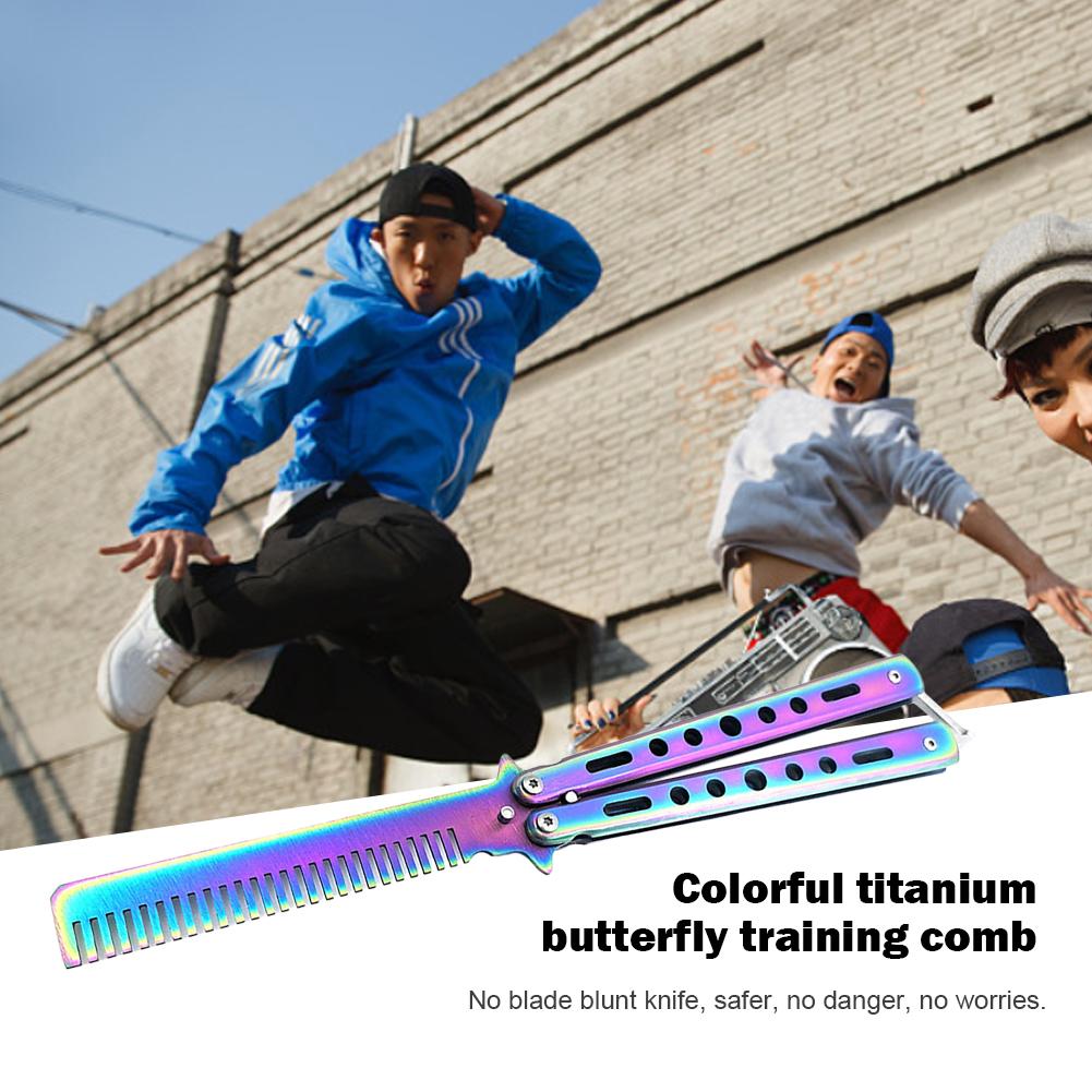 Comb Comb Knife Tools Nos Blade Butterfly Training Flail Knife Practice Comb Hair Care and Styling Practice Comb Hair Care and Styling