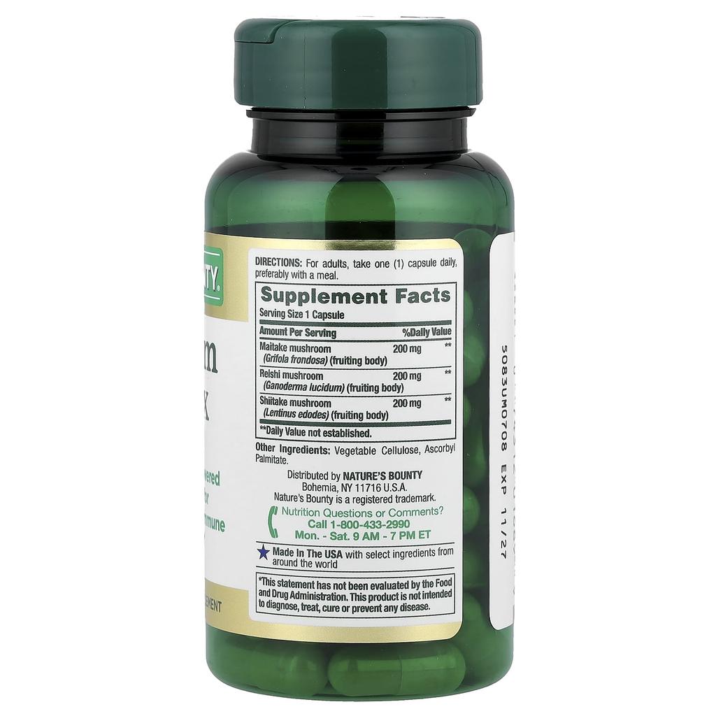 Nature's Bounty, Mushroom Complex, 60 Capsules