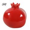 Living Room Vase Ceramic Pomegranates Bud Small Fruit Shaped Decorative for Home Long-lasting Decor Farmhouse Rustic Flower Table Centerpiece