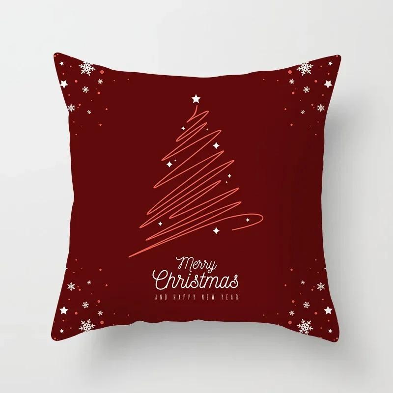 Christmas Themed Pillowcases Car Accessories Office Santa Claus Living Room Sofa Home Pillowcases