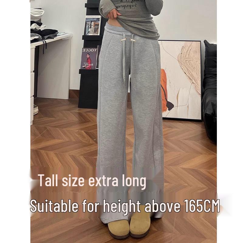 2026 White-Gray Slim Fit High-Waist Maternity Sweatpants 3XL [80-90 kg]