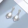 Gold Silver Drop Earrings for Women Vintage Jewelry Wedding Engagement Hoop Earrings Gifts