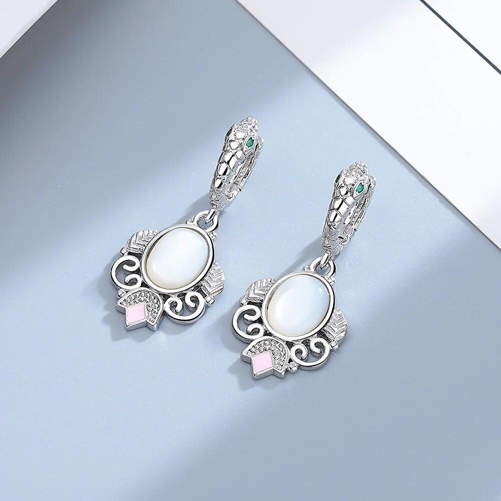 Gold Silver Drop Earrings for Women Vintage Jewelry Wedding Engagement Hoop Earrings Gifts