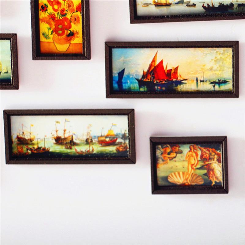 Dollhouse Miniature Photo Frame Oil Painting Wall Painting Furniture Accessories