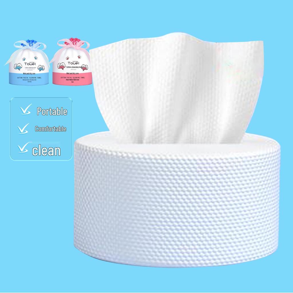 Large Disposable Cotton Face Wash Towels - Thickened, Lint-Free, Soft & Absorbent for Home Use