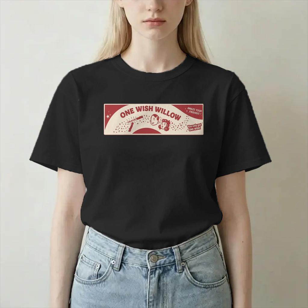 T-shirt Unisex Unisex One Wish Willow Obsession 100% Cotone Abbigliamento Divertente Manica Corta Girocollo Maglietta Unica T-shirt