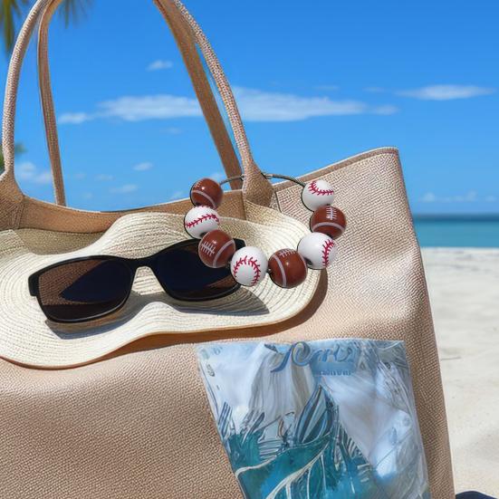 

Брелок-подвеска в виде бейсбольной сумки, подвеска из деревянных бусин, футбольная подвеска, легкое крепление, надежное A