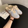 Baotou Half Slippers Women's Outer Wear 2025 New Retro Versatile Platform Without Heel and One Pedal Lazy German Training Shoes