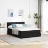 Ottoman Bed with Mattress & LEDs Black 140x200 Cm Fabric