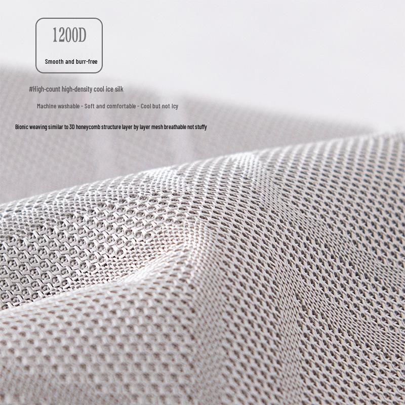 Luxuriöses Modernes Rutschfestes Sofakissen aus Eisseide - Kühle Minimalistische Sommer-Sitzauflage