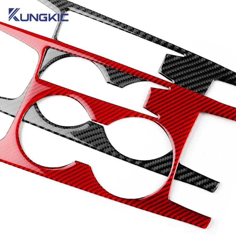 For Peugeot 208     2024 2025 Real Soft Carbon Fiber Sticker LHD RHD Car Manual Automatic Gear Shift Panel Trim