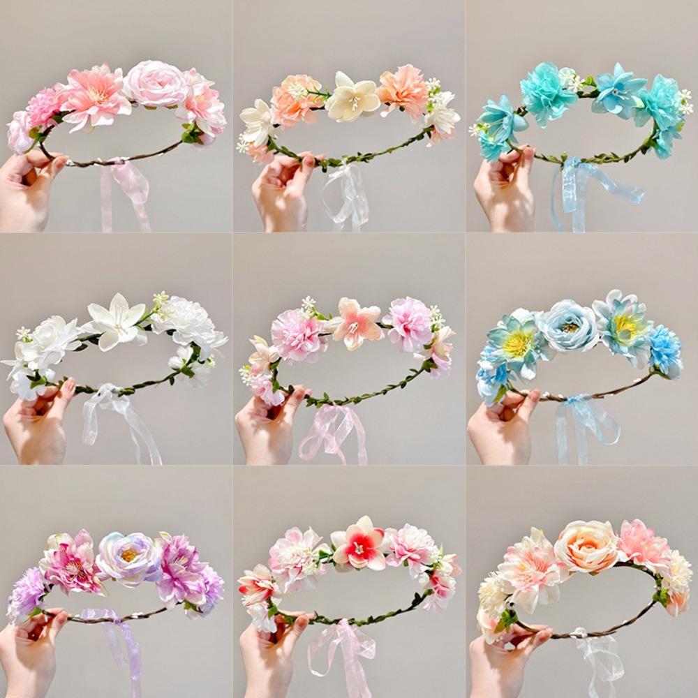 Artificial Flower Fairy Flower Crown Bride Wedding Wedding Headband Fascinating Flower Headbands