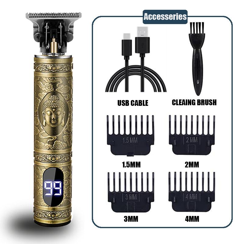Heavy Metal Hair Cutting Machine Clipper For Men Barber Shop Trimmer For Men Mower Electric Shaver Haircut Beard Trimmer