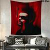 The Weeknd Wall Tapestry Aesthetic Wall Hanging Printed Fabric Blanket Decorative Tapestries for Bedroom Living Room Home Decor