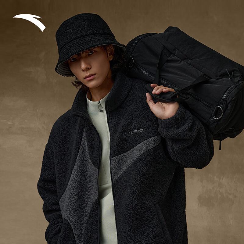 Anta Unisex Retro Fleece Stand Collar Jacket 170/M