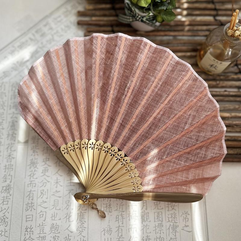 Hand Fold Fan Retro Adornment Woman Man Dance Props Wedding Living Room Cabinet Decor Bamboo Wood Silk Flower Folding Fan