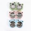Cute frog-shaped stainless steel pet double bowl - large capacity to prevent spilling - cat drinking bowl for dogs' food dish