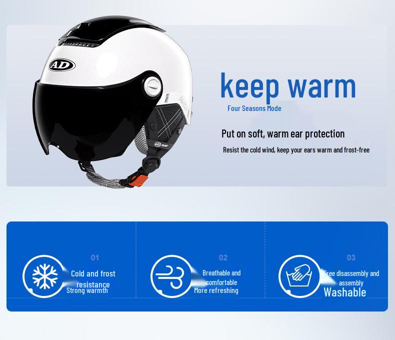 National Standard Class A 3C Certified All-Season Electric Bicycle Helmet with Sunroof and Summer Sun Protection