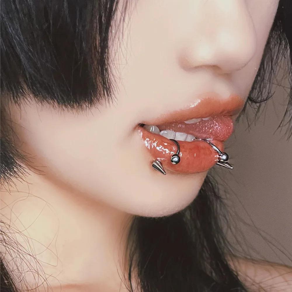 6 Stück/Set Lippenringe Lippenstecker Schmuck Monroe Lippen-Langhantelringe Schlangenbissloch Schmuck 16G Halbrunde Ohrringe Tragus Knorpel