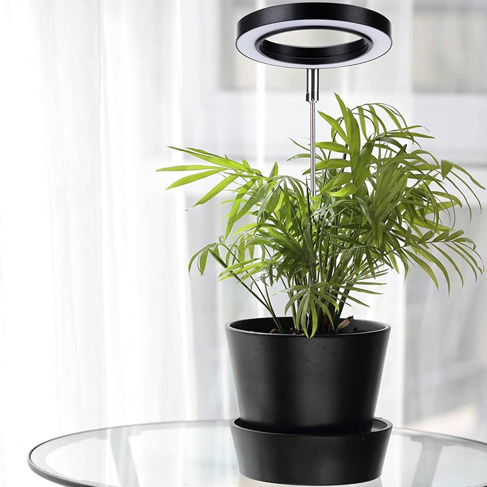 LED Grow Light Full Spectrum Plant Light Height Adjustable Retractable Small Potting Supplement Light 10 Gear for Indoor Plants