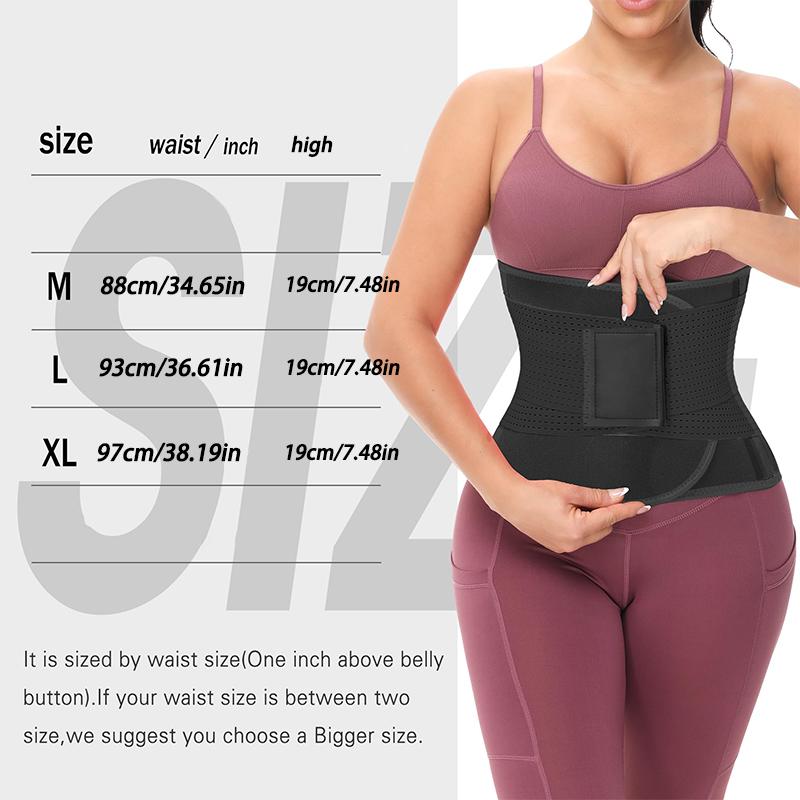 Belt Waist Cincher Ab Belt Tummy Control Body Shaper With Wrap Corset Workout Sweat Band Sports Slimmer Gym Girdle Shaper