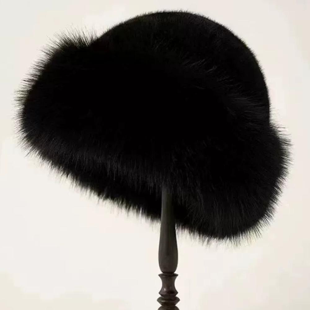 

New Women Bomber Hat Fluffy Fur Winter Warm Bucket Hat Plush Fisherman Cap Christmas Gift