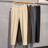 New Nine-point Straight Trousers, Loose Men's High-end Non-ironing Business Work Suit Pants, Casual Pants for Men