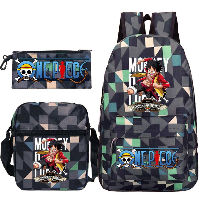 School Bag Large Capacity, Junior High School Students, Primary School Students, School Bag Three-Piece Set, Backpack, Messenger Bag, Stationery Bag